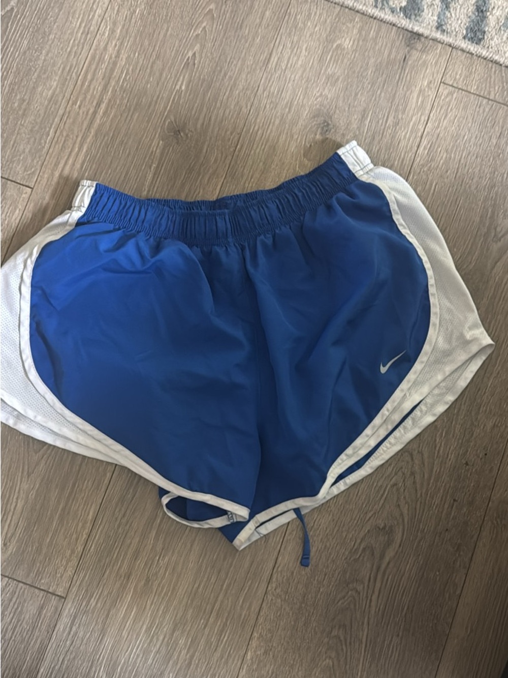 Nike Women’s Blue Athletic Shorts with White Trim
